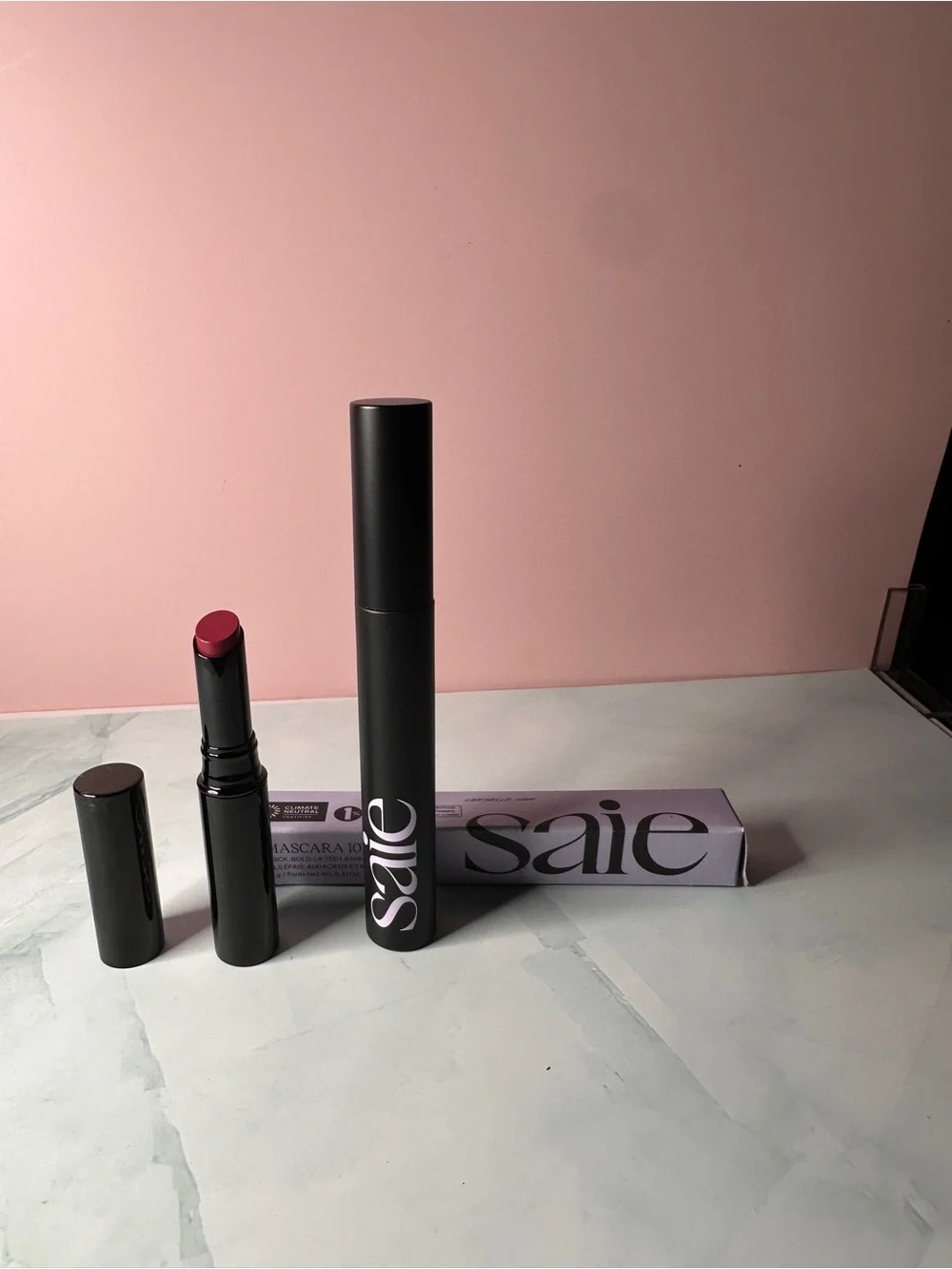 Saie lipstick and mascara bundle